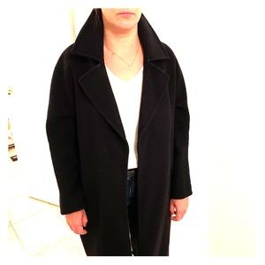 Zara long pea coat baby blue